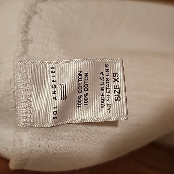 White Anthropologie Sol Angeles Deep V-Neck Tunic Sweater Top Whi… - Picture 5 of 9